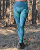 legginsy Sportowe legginsy wysoki stan PAPROCIE turkusowe - 2
