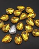 biżuteria różna Tunele do uszu łezki 10-100mm ze szklanym kryształkiem #017 Topaz 2