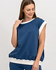 bluza bez kaptura damska Bezrękawnik ,,AMORE" denim 1