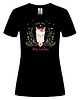 t-shirt damskie Koszulka damska organiczna Lama Christmas 1
