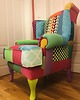 fotele Fotel Uszak Patchwork Angielski 2