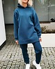 komplety damskie S030 PETROL CIEPLUTKI Z DŁUGĄ BLUZĄ OVERSIZE 6