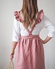 fartuchy kuchenne Lniany fartuszek retro DUSTY PINK 1