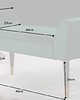 ławki Ławeczka siedzisko szmaragdowa aksamit 90cm 6