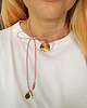 chokery Choker z blaszką różowy 1