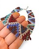 kolie Naszyjnik boho koralikowy etniczny wzór kolorowy elegancki 1