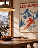 plakaty PLAKAT GÓRY narty SKI zimowy sport Alpy retro personalizacja 8