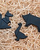 broszki Broszka Porcelanowa Origami Wiewiórka Czarna 4