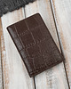 pokrowce i etui - różne Etui na karty brązowe skórzane z tłoczeniem croco eleganckie Paolo Peruzzi 2