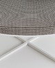 fotele Fotel ZERO nowoczesny prl design - jasna pepita, biała podstawa 4