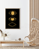 plakaty PLAKAT abstrakcyjny mid century boho oko 1