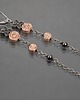 kolczyki srebrne Kolczyki srebrne -Rose gold flower 3