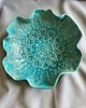 miski i misy Turkusowa misa ceramiczna z koronką 1