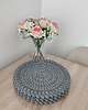 podkładki do kuchni Podkładka szydełkowa okrągła ze sznurka bawełnianego 32cm 3