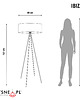 lampy podłogowe Czarna lampa stojąca na 4 nogach do salonu IBIZA MIRROR 6