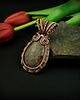 wisiory Wisiorek z obsydianem  wire wrapping 2