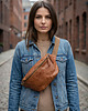 saszetka nerka Średnia Brązowa Torebka Nerka Crossbody damska skórzana vintage B-FB2G 5