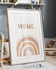 obrazy i plakaty do pokoju dziecięcego Plakat Tęcza z napisem HOME P6 1