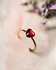 pierścionek z żywicy Pierścionek z kwiatem pelargonii angielskiej 1