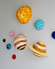 naklejki ścienne do pokoju dziecka Planety 3D z filcu handmade - edukacyjna dekoracja ścienna dla odkrywców 2