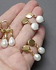 kolczyki pozłacane Kolczyki pozłacane Pearls /white/ perły naturalne vol. 8 3