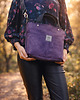 torby na ramię Mała torebka z kieszeniami z Fioletowego Zamszu 3