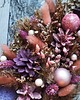 wianki Świąteczny wieniec na drzwi, #S6, odcienie fioletu, 45 cm 9