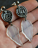 kolczyki wire wrapping Liście II 2