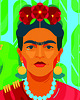 poduszki z grafiką Kolorowa poduszka dekoracyjna - Frida Kahlo 2