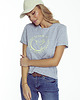 t-shirt damskie T-SHIRT koszulka szara Basic Klasyczna z kolibrem 2