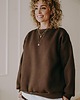 bluza bez kaptura damska Bluza  basic oversize  klasyczna czekoladowa 2