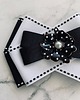 broszki Brosza Black & White z efektowym kwiatem w kropeczki New 6