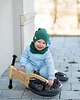czapki dziecięce Czapka z kominem dziecięca wiosenna - zielony 3