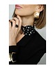 chokery Choker z jedwabiu w groszki 1