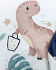 kocyki, kołderki, pościel dla dzieci Kocyk Panelowy 75x100 Dino Dream biel 6