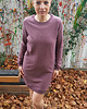 sukienki midi damskie SLOGAN Rose plum melange sukienka damska 3