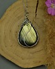 wisiory Duży wisior złoty labradoryt wire wrapping 1