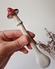kuchnia - różne Łyżeczka ceramiczna z grzybkiem , muchomor 2