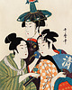 tapety i naklejki ścienne Tapeta - Trzy młode kobiety - Kitagawa Utamaro 1
