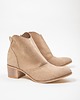 botki damskie BOTKI KWOBOJKI NA 5 CM KLOCKU - SKÓRA NATURALNA - MODEL 483 - KOLOR LATTE 1