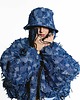 czapki damskie Patchwork denim bucket hat 2