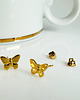 kolczyki pozłacane Srebrne kolczyki motylki,  sztyfty motyle 2