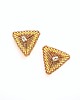 kolczyki szklane Kolczyki Trójkątne Sztyfty "Ciepły Cynamon" 1
