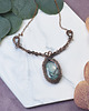kolie Miedziany naszyjnik wire wrapping z labradorytem #490 2