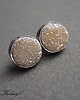 kolczyki wire wrapping Złote piaski -sztyfty 2