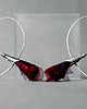 kolczyki wire wrapping Kolczyki koła burgund 2