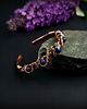 bransoletki wire wrapping Miedziana bransoleta mankietowa z lapis lazuli 4