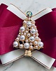 broszki Brosza z Choinką z perłami Mikołajki Święta 4