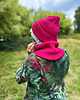 czapki damskie Bawełniana czapka beanie logo ekoskórka Malina 7