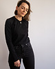 bluzki z długim rękawem damskie Bluzka MALMO crew neck czarna longsleeve 2